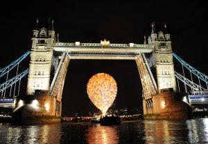 The Disney balloon on the Thames